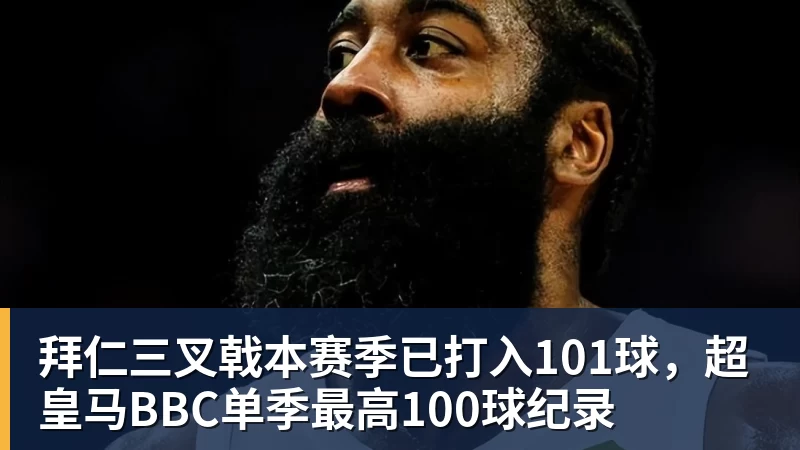 拜仁三叉戟本赛季已打入101球，超皇马BBC单季最高100球纪录